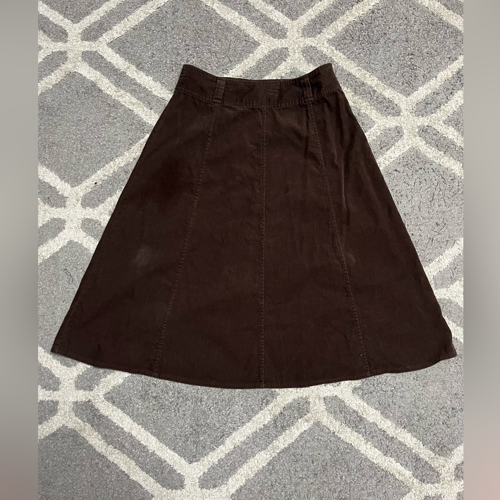 Brown corderoy skirt
